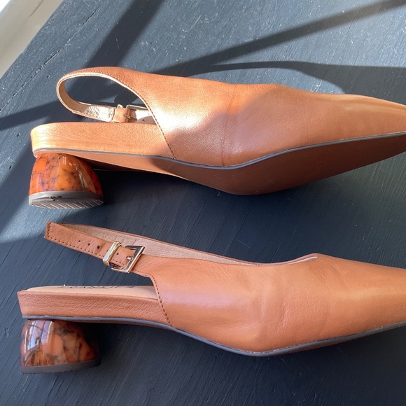 FRANKIE4 Juliett Low-heel Slingback in Camel Tortoiseshell Comfort size 13W - Picture 4 of 7